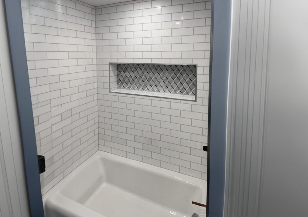 custom tile shower in guest bathroom | Ulta Home