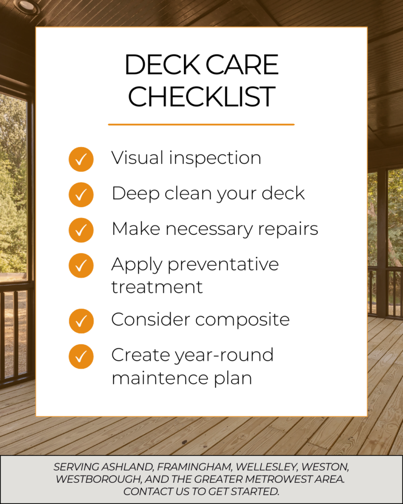 spring deck care checklist